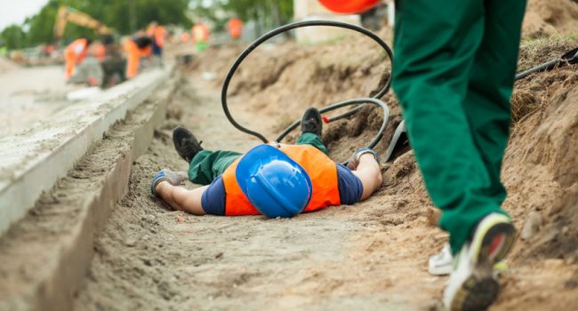 45608064 - image of an accident on a road construction