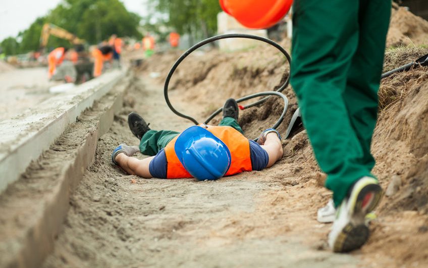 45608064 - image of an accident on a road construction